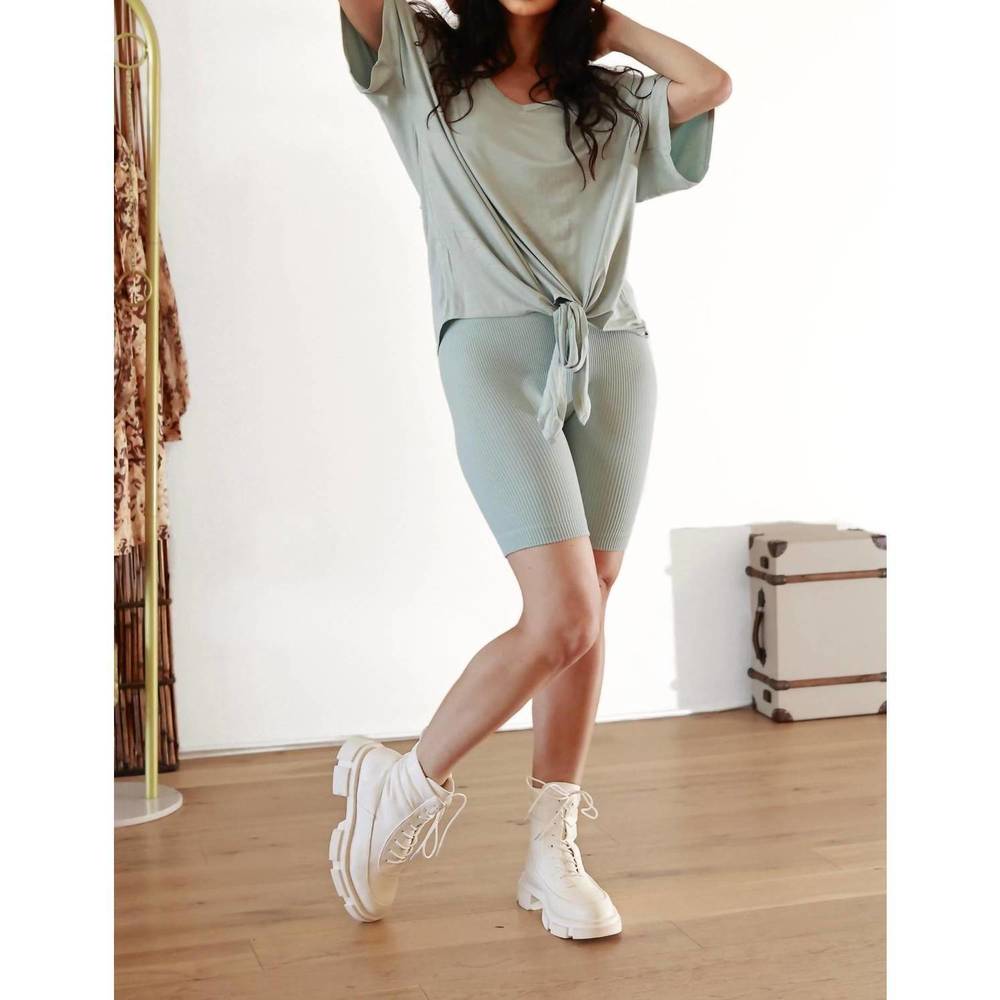 NEW LITTLE SECRET OF MINE ribbed shorts set in dynasty